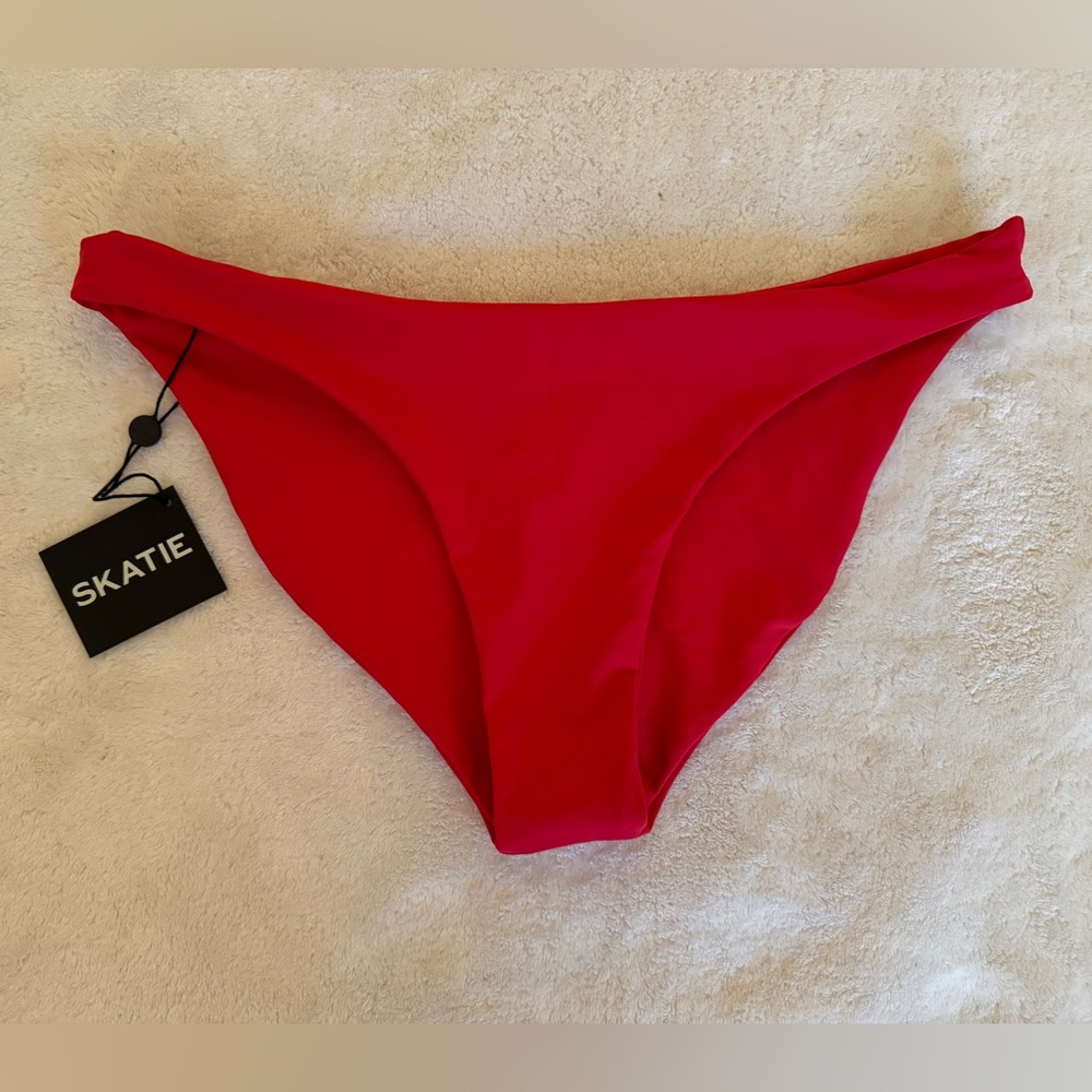 Skatie Bathing Suit Cheryl Bikini Bottom in Cherry
